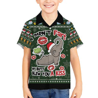 Elephant I Didnt Fart My Butt Blew You A Kiss Family Matching Short Sleeve Bodycon Dress and Hawaiian Shirt Elephant Christmas DT04 - Wonder Print Shop
