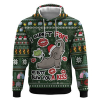 Elephant I Didnt Fart My Butt Blew You A Kiss Hoodie Elephant Christmas DT04 - Wonder Print Shop
