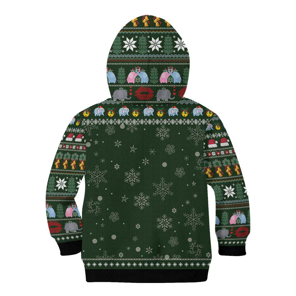 Elephant I Didnt Fart My Butt Blew You A Kiss Kid Hoodie Elephant Christmas DT04 - Wonder Print Shop