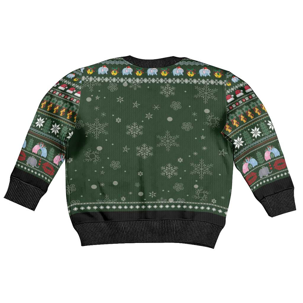 Elephant I Didnt Fart My Butt Blew You A Kiss Kid Ugly Christmas Sweater Elephant Christmas DT04 - Wonder Print Shop