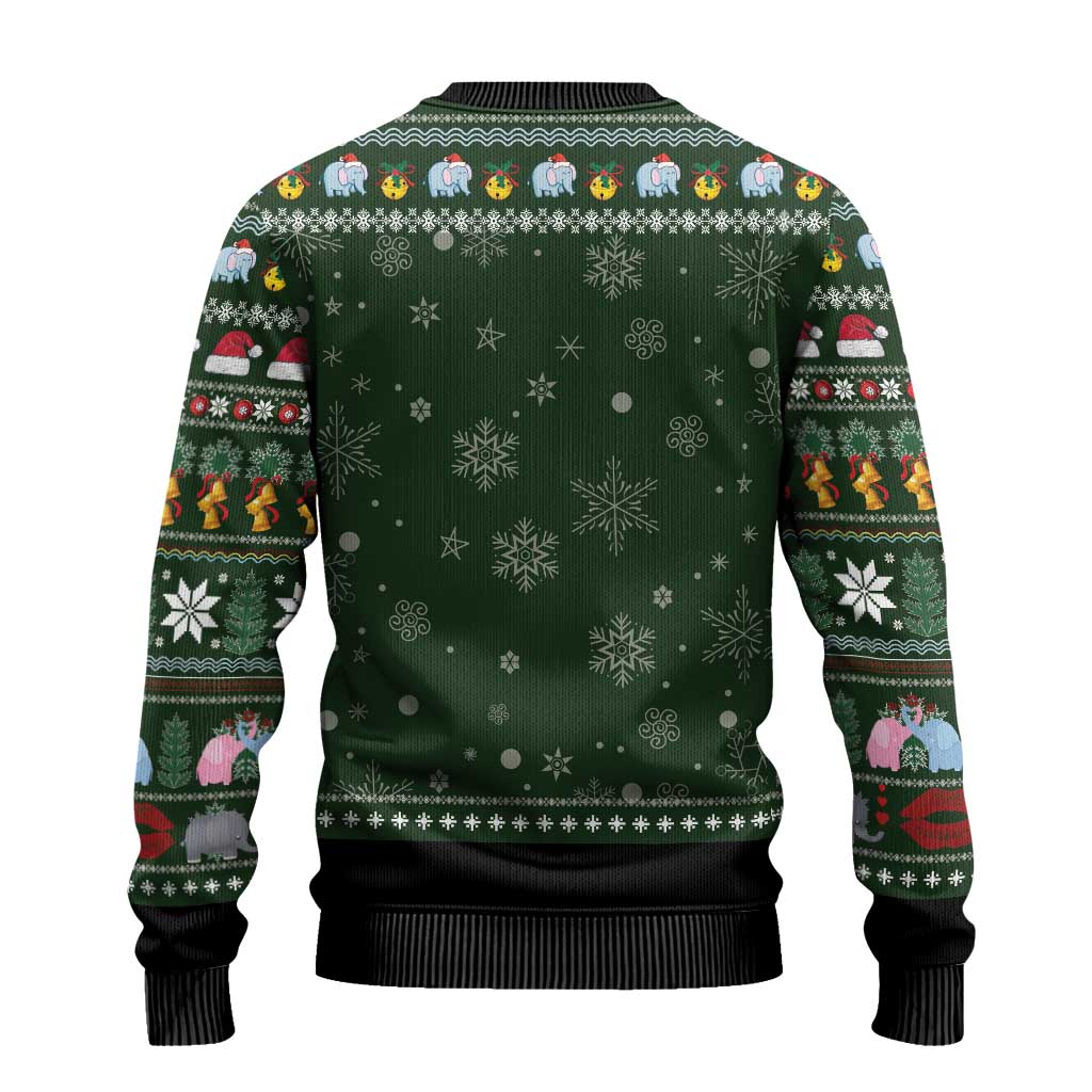Elephant I Didnt Fart My Butt Blew You A Kiss Ugly Christmas Sweater Elephant Christmas DT04 - Wonder Print Shop