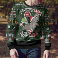 Elephant I Didnt Fart My Butt Blew You A Kiss Ugly Christmas Sweater Elephant Christmas DT04 - Wonder Print Shop