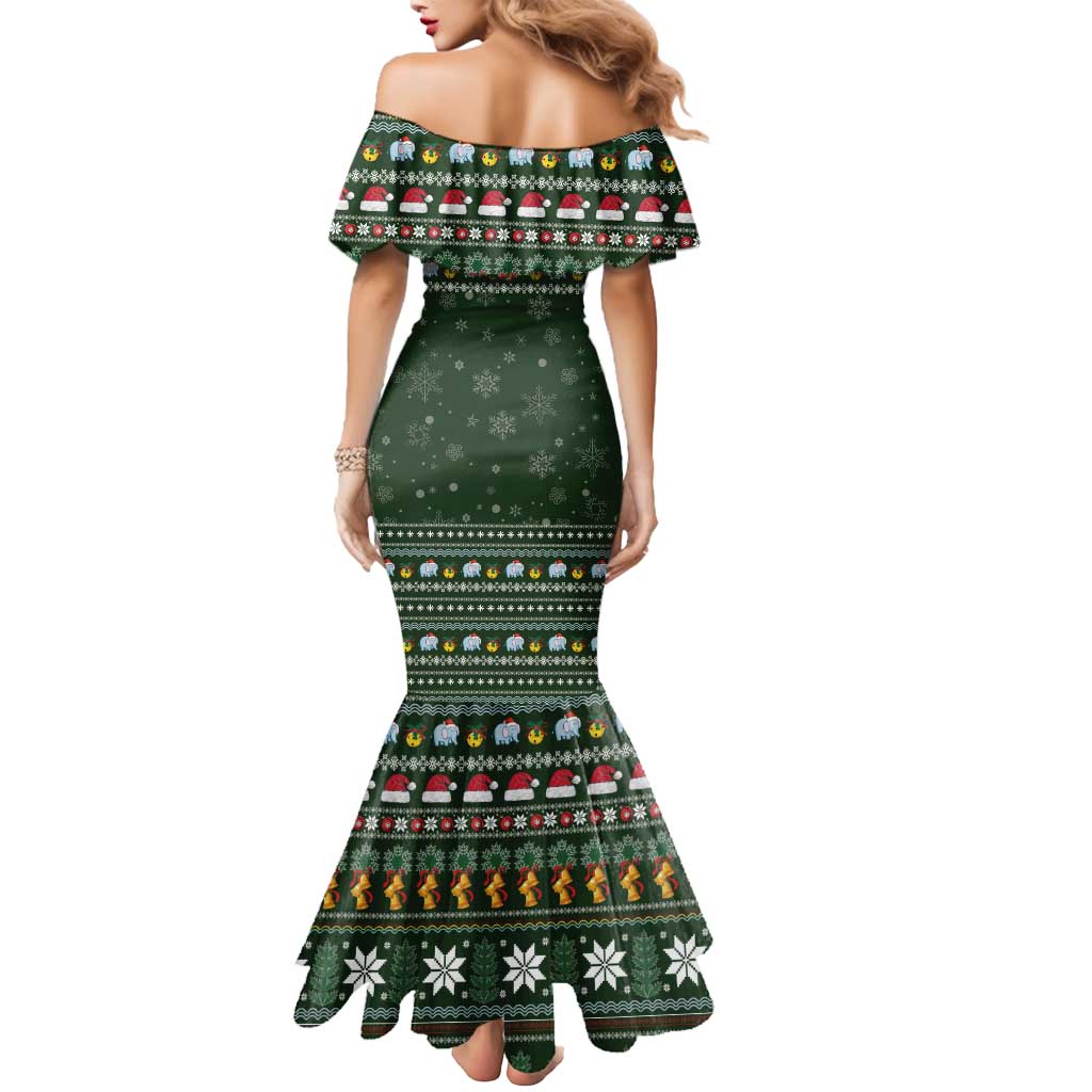 Elephant I Didnt Fart My Butt Blew You A Kiss Mermaid Dress Elephant Christmas DT04 - Wonder Print Shop