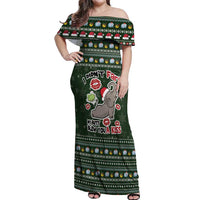 Elephant I Didnt Fart My Butt Blew You A Kiss Off Shoulder Maxi Dress Elephant Christmas DT04 - Wonder Print Shop