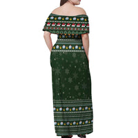 Elephant I Didnt Fart My Butt Blew You A Kiss Off Shoulder Maxi Dress Elephant Christmas DT04 - Wonder Print Shop