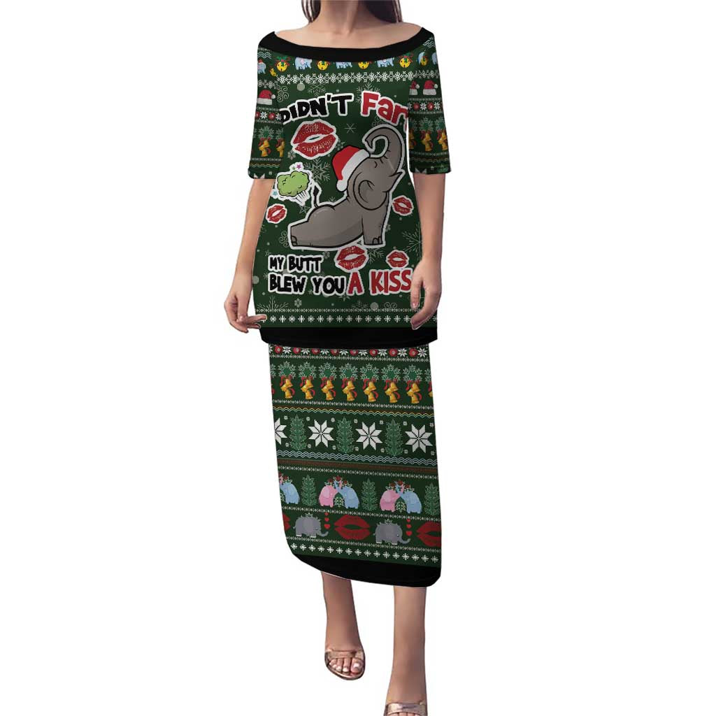 Elephant I Didnt Fart My Butt Blew You A Kiss Puletasi Elephant Christmas DT04 - Wonder Print Shop
