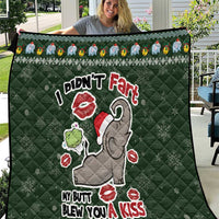 Elephant I Didnt Fart My Butt Blew You A Kiss Quilt Elephant Christmas DT04 - Wonder Print Shop
