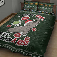 Elephant I Didnt Fart My Butt Blew You A Kiss Quilt Bed Set Elephant Christmas DT04 - Wonder Print Shop