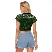 Elephant I Didnt Fart My Butt Blew You A Kiss Raglan Cropped T Shirt Elephant Christmas DT04 - Wonder Print Shop