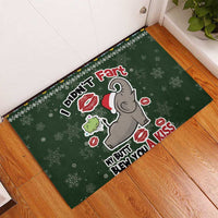 Elephant I Didnt Fart My Butt Blew You A Kiss Rubber Doormat Elephant Christmas DT04 - Wonder Print Shop