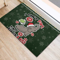 Elephant I Didnt Fart My Butt Blew You A Kiss Rubber Doormat Elephant Christmas DT04 - Wonder Print Shop