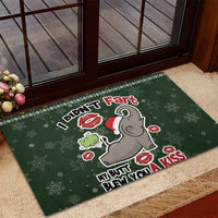 Elephant I Didnt Fart My Butt Blew You A Kiss Rubber Doormat Elephant Christmas DT04 - Wonder Print Shop