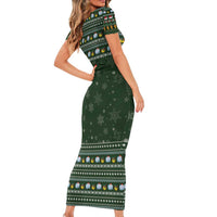 Elephant I Didnt Fart My Butt Blew You A Kiss Short Sleeve Bodycon Dress Elephant Christmas DT04 - Wonder Print Shop