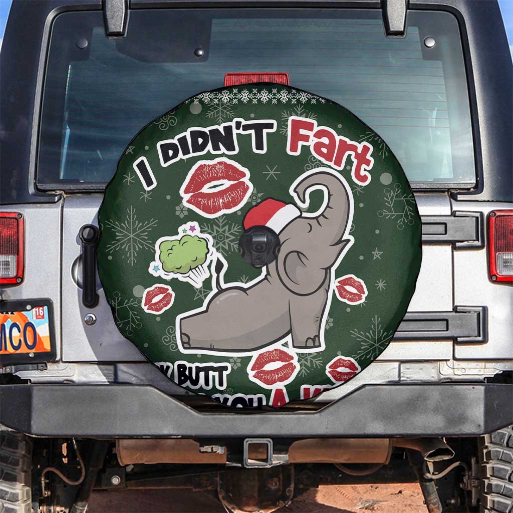 Elephant I Didnt Fart My Butt Blew You A Kiss Spare Tire Cover Elephant Christmas DT04 - Wonder Print Shop