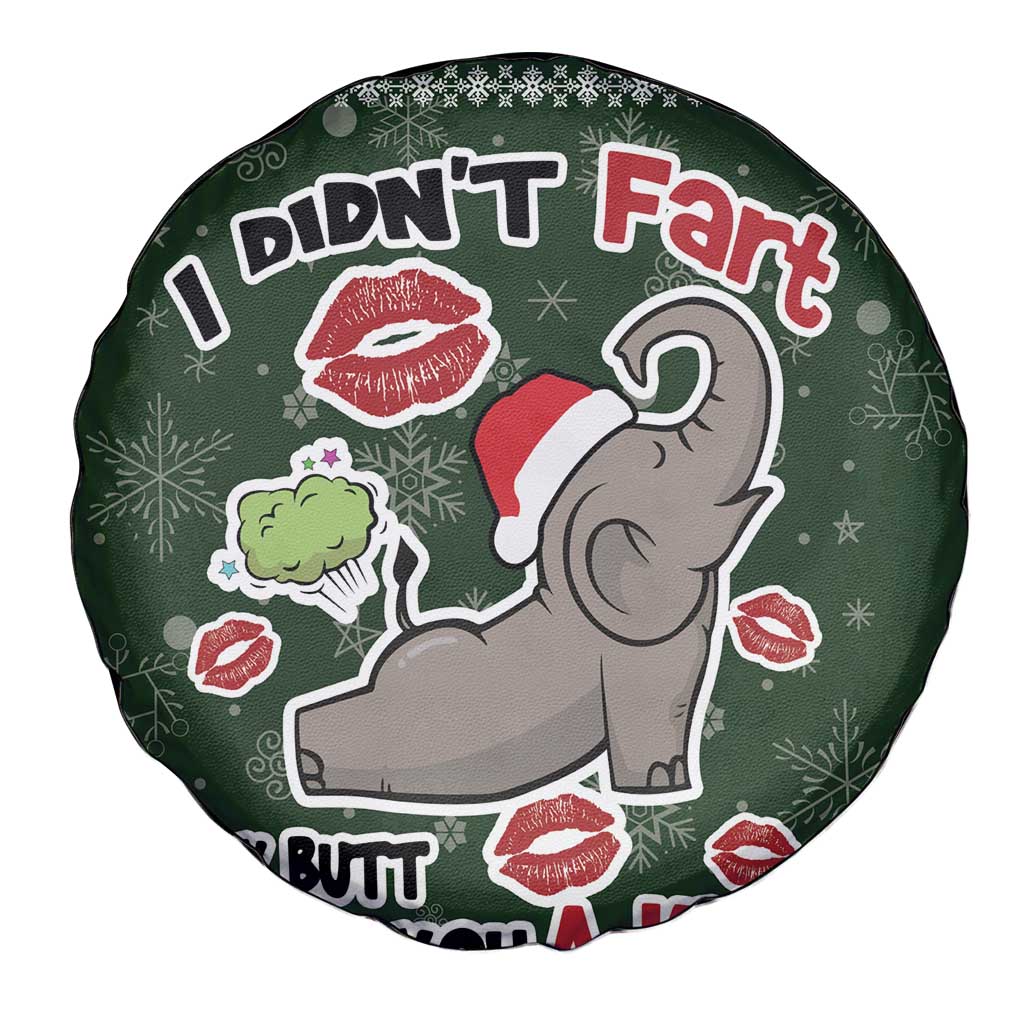 Elephant I Didnt Fart My Butt Blew You A Kiss Spare Tire Cover Elephant Christmas DT04 - Wonder Print Shop