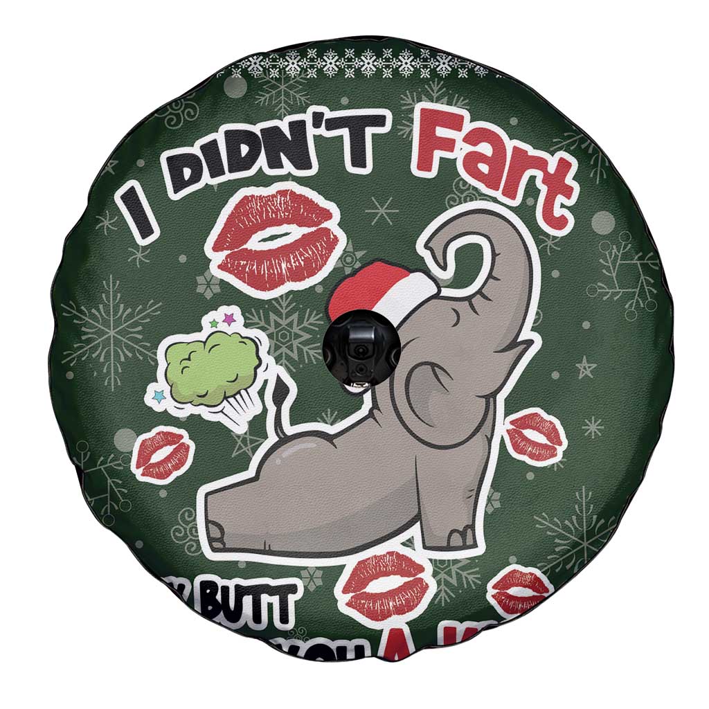 Elephant I Didnt Fart My Butt Blew You A Kiss Spare Tire Cover Elephant Christmas DT04 - Wonder Print Shop
