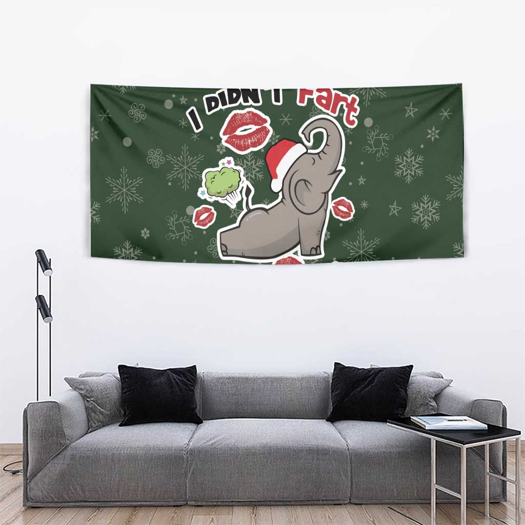 Elephant I Didnt Fart My Butt Blew You A Kiss Tapestry Elephant Christmas DT04 - Wonder Print Shop
