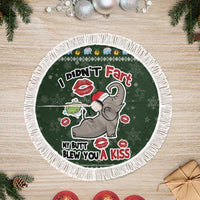 Elephant I Didnt Fart My Butt Blew You A Kiss Tree Skirt Elephant Christmas DT04 - Wonder Print Shop