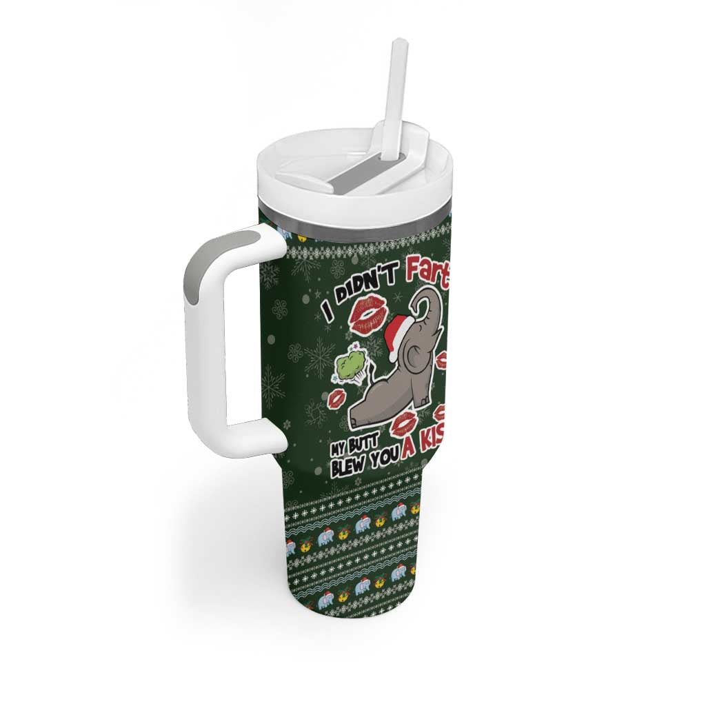 Elephant I Didnt Fart My Butt Blew You A Kiss Tumbler With Handle Elephant Christmas DT04 - Wonder Print Shop