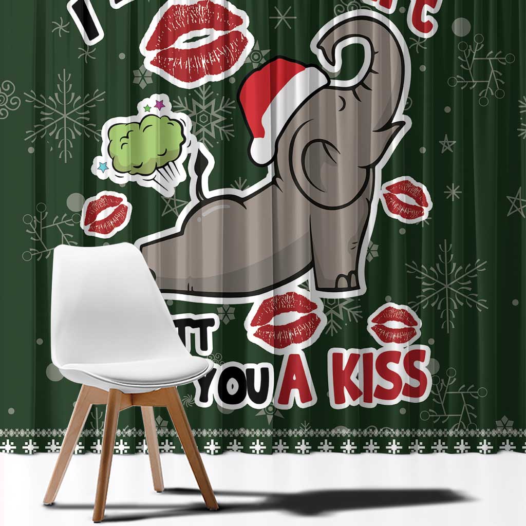 Elephant I Didnt Fart My Butt Blew You A Kiss Window Curtain Elephant Christmas DT04 - Wonder Print Shop