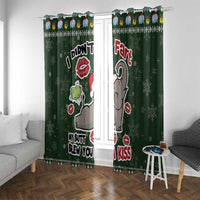 Elephant I Didnt Fart My Butt Blew You A Kiss Window Curtain Elephant Christmas DT04 - Wonder Print Shop