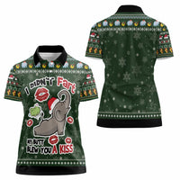 Elephant I Didnt Fart My Butt Blew You A Kiss Women Polo Shirt Elephant Christmas DT04 - Wonder Print Shop