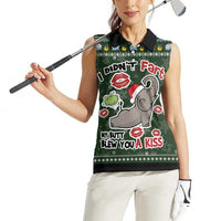 Elephant I Didnt Fart My Butt Blew You A Kiss Women Sleeveless Polo Shirt Elephant Christmas DT04 - Wonder Print Shop