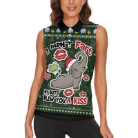 Elephant I Didnt Fart My Butt Blew You A Kiss Women Sleeveless Polo Shirt Elephant Christmas DT04 - Wonder Print Shop