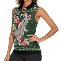 Elephant I Didnt Fart My Butt Blew You A Kiss Women Sleeveless Polo Shirt Elephant Christmas DT04 - Wonder Print Shop