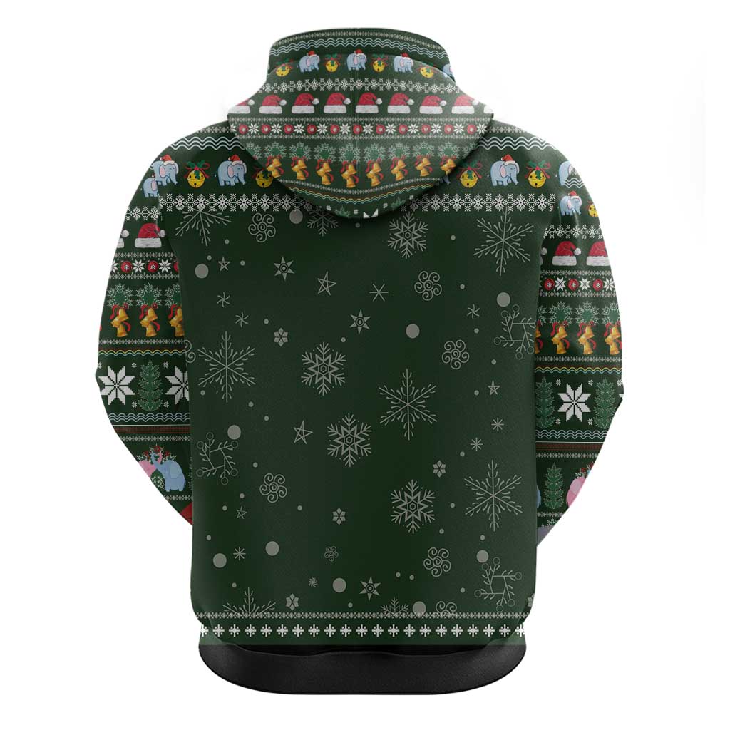 Elephant I Didnt Fart My Butt Blew You A Kiss Zip Hoodie Elephant Christmas DT04 - Wonder Print Shop