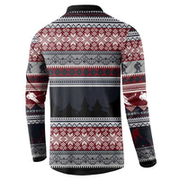 Hockey Checking It Once Checking It Twice Button Sweatshirt Santa Playing Ice Hockey Christmas DT04 - Wonder Print Shop