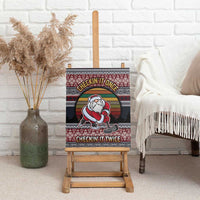 Hockey Checking It Once Checking It Twice Canvas Wall Art Santa Playing Ice Hockey Christmas DT04 - Wonder Print Shop