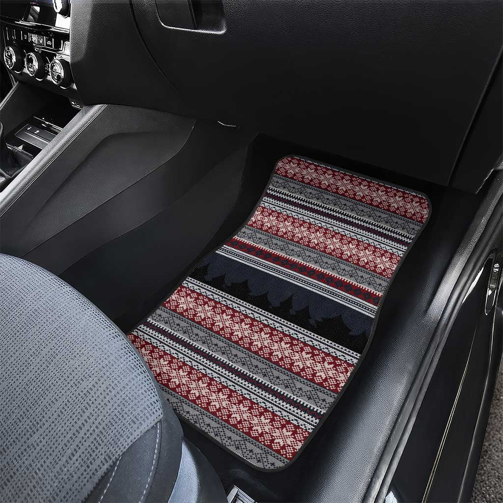 Hockey Checking It Once Checking It Twice Car Mats Santa Playing Ice Hockey Christmas DT04 - Wonder Print Shop