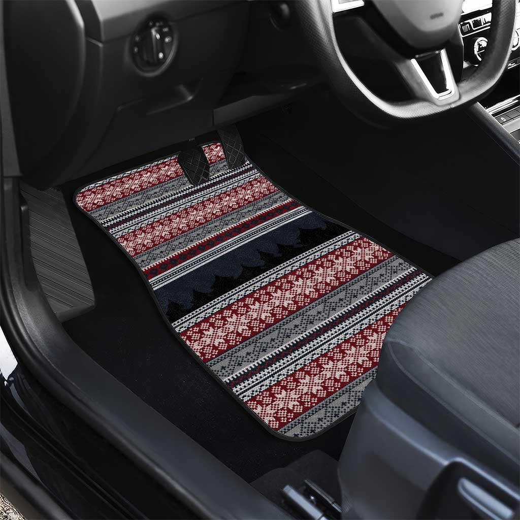 Hockey Checking It Once Checking It Twice Car Mats Santa Playing Ice Hockey Christmas DT04 - Wonder Print Shop
