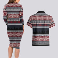 Hockey Checking It Once Checking It Twice Couples Matching Long Sleeve Bodycon Dress and Hawaiian Shirt Santa Playing Ice Hockey Christmas DT04 - Wonder Print Shop