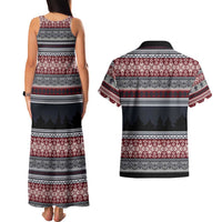 Hockey Checking It Once Checking It Twice Couples Matching Tank Maxi Dress and Hawaiian Shirt Santa Playing Ice Hockey Christmas DT04 - Wonder Print Shop