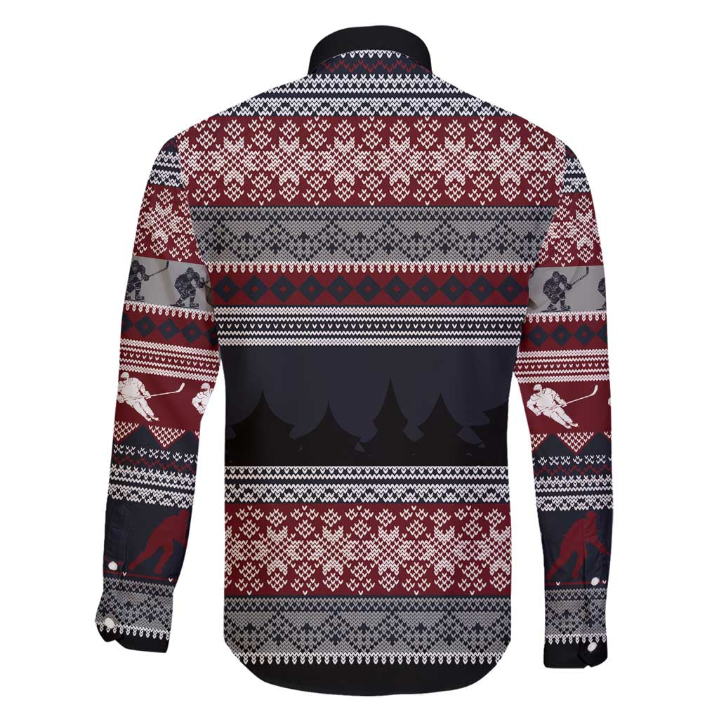 Hockey Checking It Once Checking It Twice Family Matching Long Sleeve Bodycon Dress and Hawaiian Shirt Santa Playing Ice Hockey Christmas DT04 - Wonder Print Shop