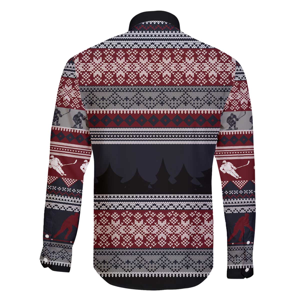 Hockey Checking It Once Checking It Twice Family Matching Off The Shoulder Long Sleeve Dress and Hawaiian Shirt Santa Playing Ice Hockey Christmas DT04 - Wonder Print Shop