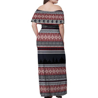 Hockey Checking It Once Checking It Twice Family Matching Off Shoulder Maxi Dress and Hawaiian Shirt Santa Playing Ice Hockey Christmas DT04 - Wonder Print Shop