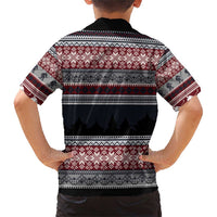 Hockey Checking It Once Checking It Twice Family Matching Short Sleeve Bodycon Dress and Hawaiian Shirt Santa Playing Ice Hockey Christmas DT04 - Wonder Print Shop