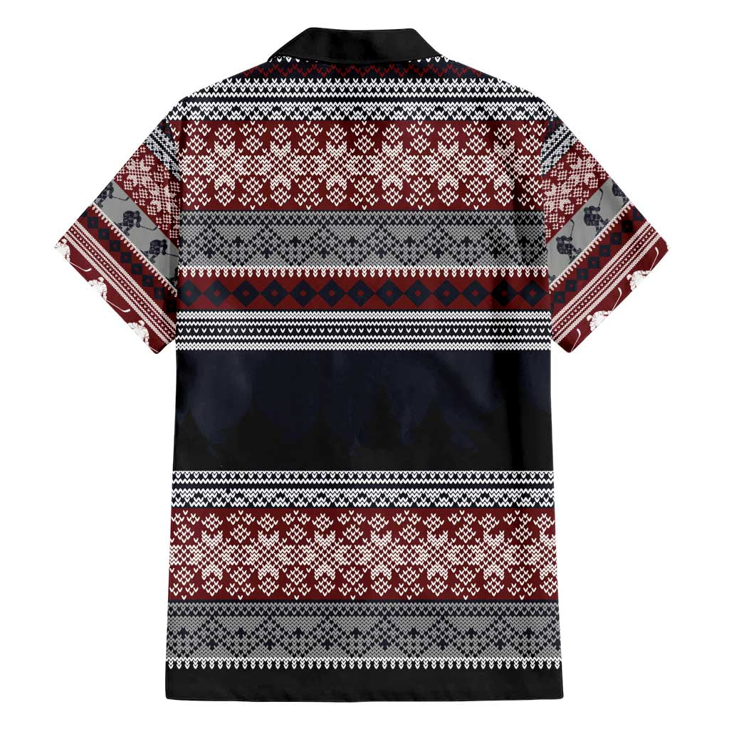 Hockey Checking It Once Checking It Twice Family Matching Short Sleeve Bodycon Dress and Hawaiian Shirt Santa Playing Ice Hockey Christmas DT04 - Wonder Print Shop