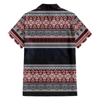 Hockey Checking It Once Checking It Twice Family Matching Short Sleeve Bodycon Dress and Hawaiian Shirt Santa Playing Ice Hockey Christmas DT04 - Wonder Print Shop