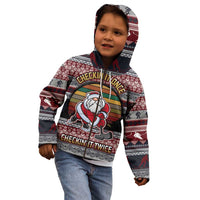 Hockey Checking It Once Checking It Twice Kid Hoodie Santa Playing Ice Hockey Christmas DT04 - Wonder Print Shop