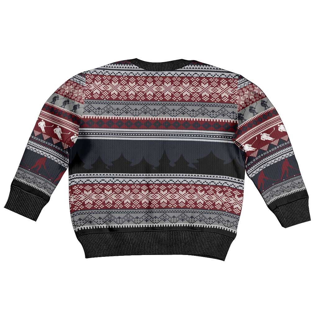 Hockey Checking It Once Checking It Twice Kid Ugly Christmas Sweater Santa Playing Ice Hockey Christmas DT04 - Wonder Print Shop
