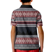 Hockey Checking It Once Checking It Twice Kid Polo Shirt Santa Playing Ice Hockey Christmas DT04 - Wonder Print Shop