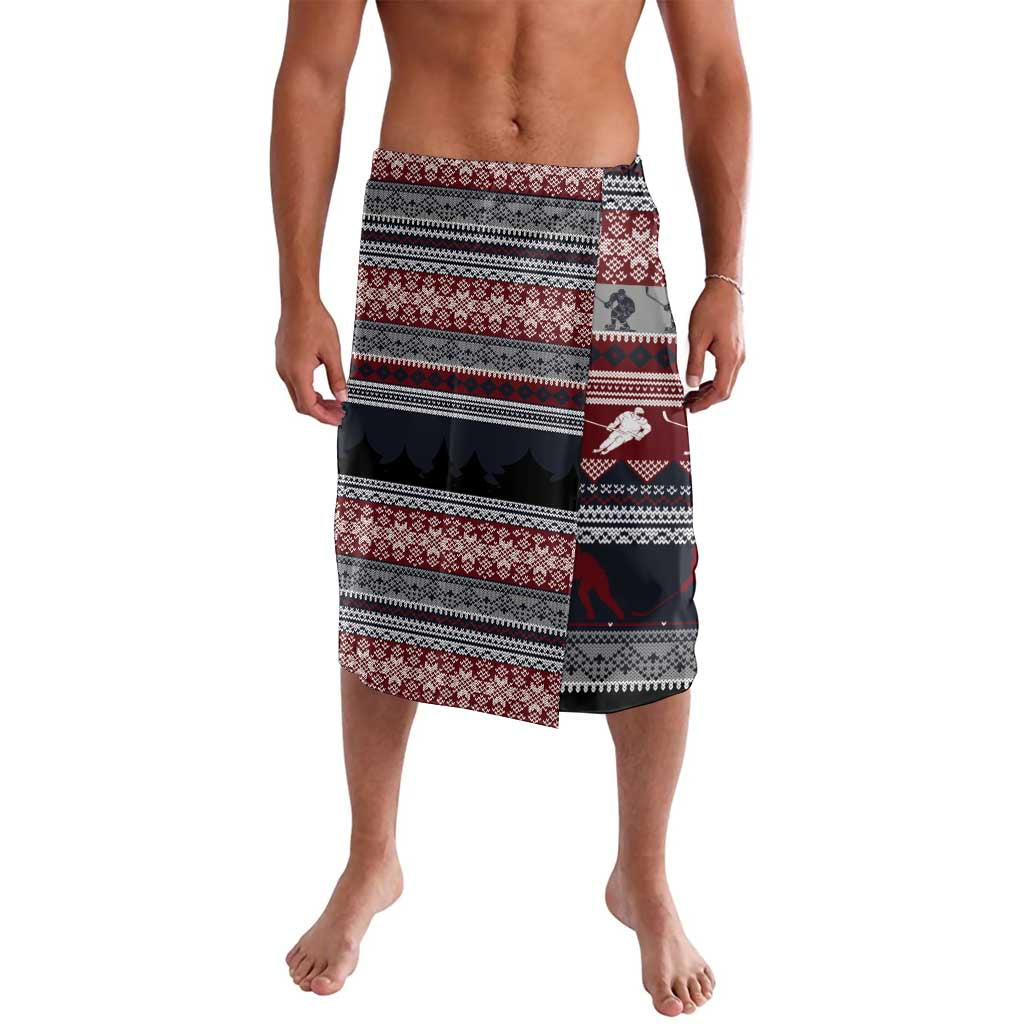 Hockey Checking It Once Checking It Twice Lavalava Santa Playing Ice Hockey Christmas DT04 - Wonder Print Shop
