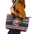 Hockey Checking It Once Checking It Twice Leather Tote Bag Santa Playing Ice Hockey Christmas DT04 - Wonder Print Shop