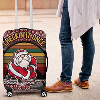 Hockey Checking It Once Checking It Twice Luggage Cover Santa Playing Ice Hockey Christmas DT04 - Wonder Print Shop