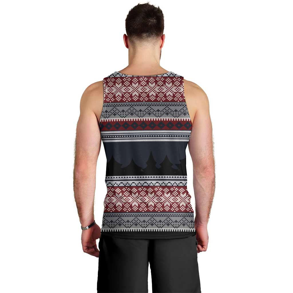 Hockey Checking It Once Checking It Twice Men Tank Top Santa Playing Ice Hockey Christmas DT04 - Wonder Print Shop