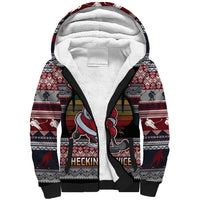 Hockey Checking It Once Checking It Twice Sherpa Hoodie Santa Playing Ice Hockey Christmas DT04 - Wonder Print Shop